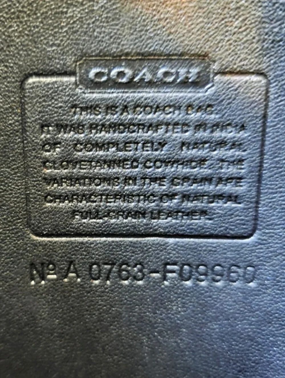 Vintage Coach Daypack 9960 Black Leather Backpack Made In India 2007